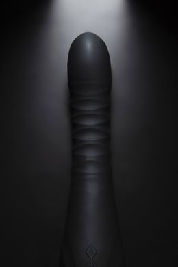 Смартвибратор-пульсатор Zalo — King Obsidian Black, кристалл Swarovski SO6658 фото