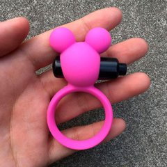Эрекционное вибро кольцо с ушками - Розовый X00000151-1 фото