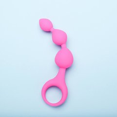 Силіконова анальна пробка "Гарбуз" - Рожевий - 1,9*2,3*3*15 см - Анальні іграшки X00000150-1 фото