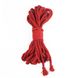 Бавовняна мотузка BDSM 8 метрів, 6 мм, червоний колір SO5208 фото 2