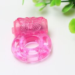 Эластичное эрекционное кольцо с вибрацией - Розовый X0000016 фото