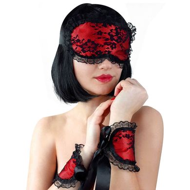 Кружевная маска на глаза с наручниками Art of Sex – Mask and Handcuffs SO5160 фото