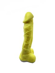 Крафтовое мыло-член с присоской Чистий Кайф Yellow size XL, натуральное SO2770 фото