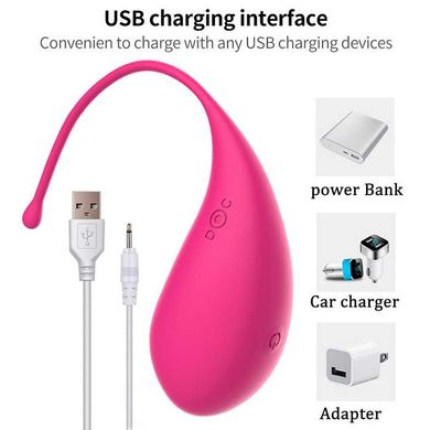 Віброяйце з хвостиком USB - Рожевий - Вібратори X0000603-2 фото