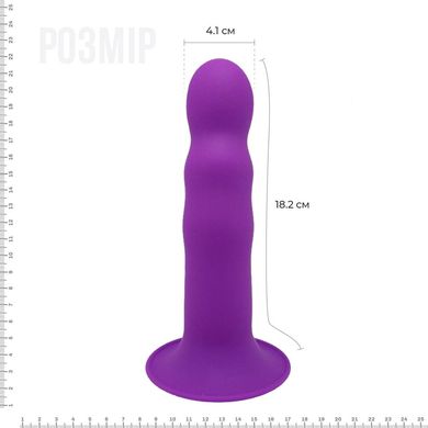 Дилдо с присоской Adrien Lastic Hitsens 3 Purple, отлично для страпона, диам. 4,1см, длина 18,2см AD24023 фото