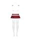 Еротичний костюм школярки з мініспідницею Obsessive Schooly 5pcs costume S/M, біло-червоний, топ, сп SO7304 фото 9