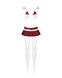 Еротичний костюм школярки з мініспідницею Obsessive Schooly 5pcs costume S/M, біло-червоний, топ, сп SO7304 фото 8