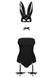 Еротичний костюм кролика Obsessive Bunny costume S/M, black, боді, чокер, гартери, панчохи, маска SO7701 фото 4