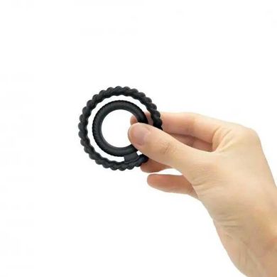 Ерекційне кільце подвійне "Dorcel DUAL RING" - Чорний X0000656 фото