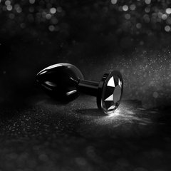 Металлическая анальная пробка с кристаллом Dorcel Diamond Plug Black M SO7809 фото