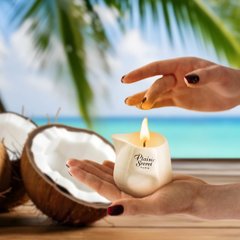 Массажная свеча Plaisirs Secrets Coconut (80 мл) подарочная упаковка, керамический сосуд SO1846 фото