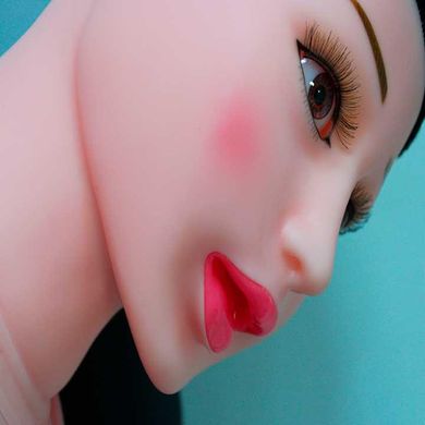 Секс-кукла с открытым ротиком Кристина +вибрация + насос + смазка + нагреватель + латка - Телесный X0000687 фото
