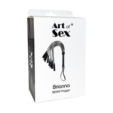 Ажурний батіг з екошкіри Art of Sex - Brianna, колір чорний SO9665 фото