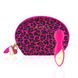 Мінівібромасажер Rianne S: Lovely Leopard Pink, 10 режимів роботи, косметичка-чохол, мед.силікон SO3886 фото 2