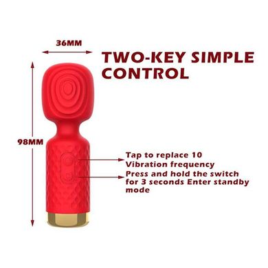 Міні вібратор для клітора мікрофон USB червоний — Вібратори X0000886-1 фото