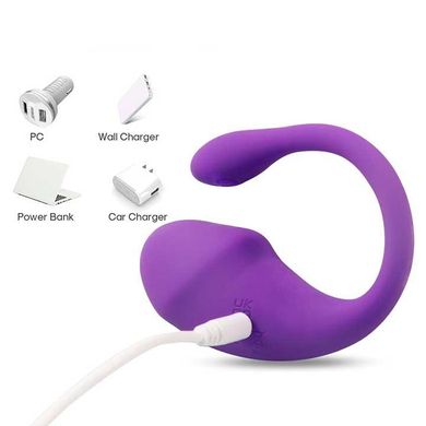 Смарт віброяйцо Love Spouse USB — Фіолетовий — Смарт вібратори X0000493-2 фото
