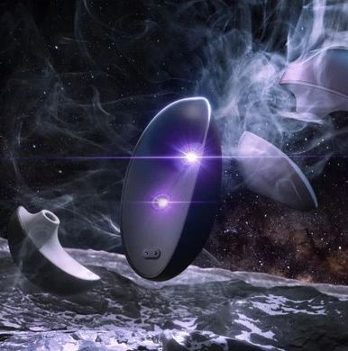 Вакуумный клиторальний стимулятор Svakom Pulse Galaxie Metal Lilac, ночник-проектор звездного неба SO9679 фото