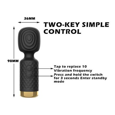 Міні вібратор для клітора мікрофон USB чорний — Вібратори X0000886-2 фото