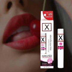 Стимулирующий бальзам для губ унисекс Sensuva - X on the Lips Bubble Gum с феромонами, жвачка SO4462 фото