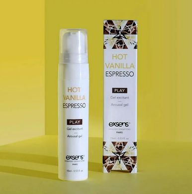 Стимулирующий гель EXSENS Kissable Hot Vanilla Espresso 15мл можно для поцелуев, охлаждающий SO2368 фото