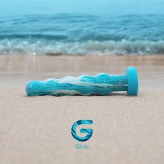 Стеклянный дилдо Gildo Ocean Flow, крупные бусины, силиконовое основание SO8892 фото