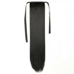 Шиньон накладной хвост на ленте Didaka прямые волосы "Брюнетка" - 50 см X0000734-1 фото