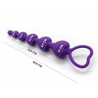 Силіконова анальна пробка "Гарбуз" - Фіолетовий - 18,5*1-3,5 см - Анальні іграшки X0000411-2 фото