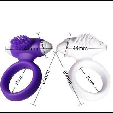 Ерекційне віброкільце зі щетинками - Фіолетовий X0000319 фото