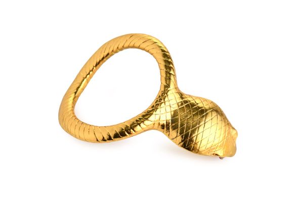 Ерекційне кільце з головою кобри Master Series: Cobra King Golden Cock Ring SO8799 фото