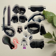 БДСМ набор из 12 предметов - Чёрный – Садо-мазо X0000040-1 фото