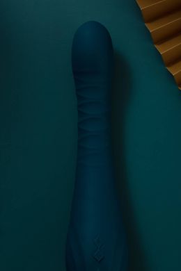 Смартвибратор-пульсатор Zalo — King Turquoise Green, кристалл Swarovski SO6655 фото