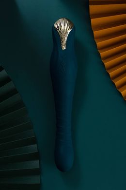Смартвібратор-пульсатор Zalo — King Turquoise Green, кристал Swarovski SO6655 фото