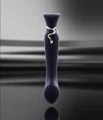 Смартвібратор 3в1 Zalo — Queen Twilight Purple, пульсівна перлина та вакуум, кристал Swarovski SO6664 фото
