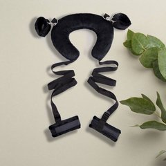 БДСМ набор для фиксации на руки, ноги и шею - Черный – Садо-мазо X0000046-1 фото