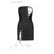 Мини-платье из экокожи Passion CELINE CHEMISE XXL/XXXL, black, шнуровка, трусики в комплекте SO6408 фото 7
