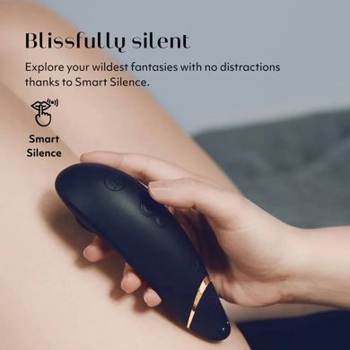 Вакуумный клиторальный стимулятор Womanizer Premium 2 - Black, функции Autopilot и Smart Silence SO8749 фото