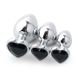 Набір сталевих анальних пробок сердечка - Чорний - 3 шт. (S/M/L) - Анальні іграшки X00000179-3 фото 4