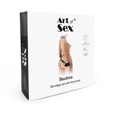 Бондажный набор с металлическим анальным крюком Art of Sex Beatrice Bondage set with anal hook № 4 SO8509 фото