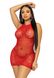 Платье-сетка со стразами Leg Avenue Rhinestone halter mini dress Red, открытая спина, one size SO7958 фото 6