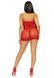 Платье-сетка со стразами Leg Avenue Rhinestone halter mini dress Red, открытая спина, one size SO7958 фото 10