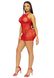 Платье-сетка со стразами Leg Avenue Rhinestone halter mini dress Red, открытая спина, one size SO7958 фото 12