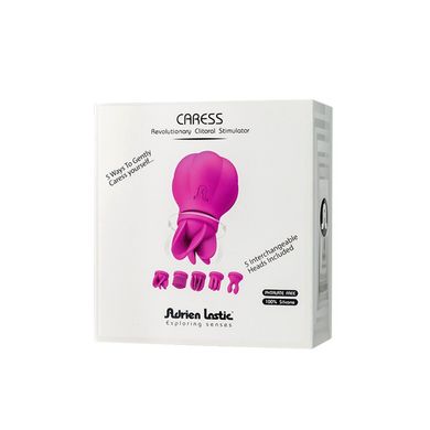 Вибратор Adrien Lastic Caress Pink с крутящимися насадками для стимуляции эрогенных зон AD11091 фото