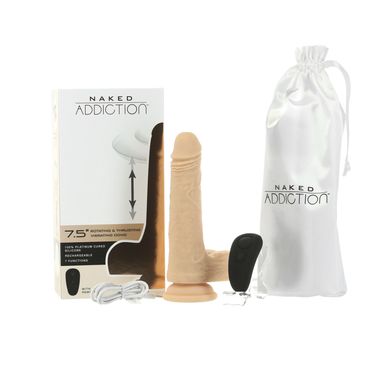 Фалоімітатор з ротацією та пульсацією Naked ADDICTION The Freak 7,5″ Rotating & Thrusting Vibrating SO5590 фото