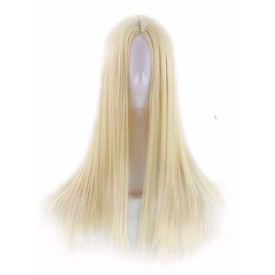 Перука рівна аніме 70 см без чубчика "Блондинка" X0000862-2 фото