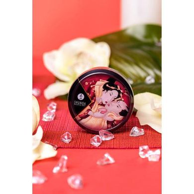 Масажна свічка Shunga Mini Massage Candle – Sparkling Strawberry Wine (30 мл) з афродизіаками SO2519 фото