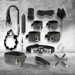 БДСМ набор из 13 предметов - Чёрный – Садо-мазо X0000612-1 фото