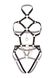 Портупея-тедді з екошкіри Leg Avenue Heart ring harness teddy L Black, підвіска-сердечко, ланцюги SO8565 фото 8