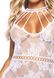 Ажурное платье-сетка Leg Avenue Lace mini dress with cut-outs White, one size SO7961 фото 10