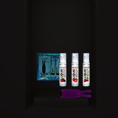 Набор из 3-х вкусов стимулирующего лубриканта Amoreane Med (3×10мл) и вибропули Adrien Lastic Purple SO6019 фото