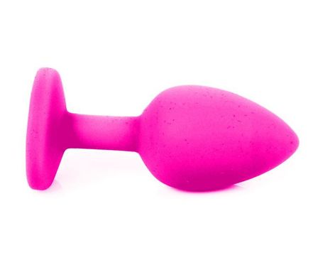 Силіконова анальна пробка з кристалом - Рожевий - 2.7*7 см - Анальні іграшки X00000149-1 фото